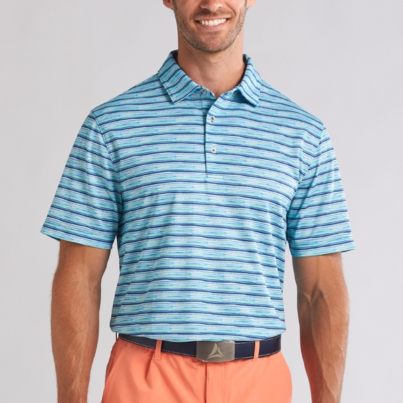 George Stripe Print Polo - Picture 1 of 3
